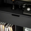 LIBRERIA MODERNA IN LEGNO CON CASSETTO CENTRALE E KIT ANTIRIBALTAMENTO, 60X26X158 CM, NERO