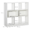 MOBILE LIBRERIA PORTAOGGETTI A 3 LIVELLI E 8 RIPIANI TOTALI, IN MDF, 97.5X30X100 CM, BIANCO