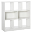 MOBILE LIBRERIA PORTAOGGETTI A 3 LIVELLI E 8 RIPIANI TOTALI, IN MDF, 97.5X30X100 CM, BIANCO