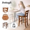 SGABELLO SNACK CON SEDUTA COMPATTA IN MATERIALE MASSELLO COLORE NOCE  39X38X90CM STILE CLASSICO 