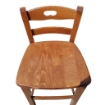 SGABELLO SNACK CON SEDUTA COMPATTA IN MATERIALE MASSELLO COLORE NOCE  39X38X90CM STILE CLASSICO 