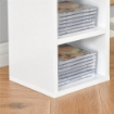LIBRERIA SCAFFALE PORTA CD SET 2 PEZZI A 12 RIPIANI IN LEGNO 21X19.2X88.3 CM BIANCO