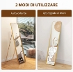 SPECCHIO DA TERRA 40X160CM RETTANGOLARE A FIGURA INTERA CON CAVALLETTO AUTOPORTANTE, ORO