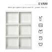 MOBILE LIBRERIA MODERNO A 6 CUBI IN LEGNO, 65.5X30X97.5 CM, BIANCO