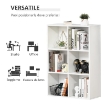 MOBILE LIBRERIA MODERNO A 6 CUBI IN LEGNO, 65.5X30X97.5 CM, BIANCO