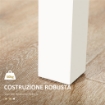 TAVOLO DA PRANZO 4-6 POSTI DESIGN MODERNO PER CUCINA E SOGGIORNO 119X70X75 CM BIANCO E LEGNO