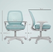 SEDIA DA UFFICIO ERGONOMICA AD ALTEZZA REGOLABILE CON SCHIENALE TRASPIRANTE, 55X48X82.5-94.5 CM, VERDE CHIARO