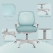 SEDIA DA UFFICIO ERGONOMICA AD ALTEZZA REGOLABILE CON SCHIENALE TRASPIRANTE, 55X48X82.5-94.5 CM, VERDE CHIARO