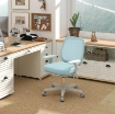 SEDIA DA UFFICIO ERGONOMICA AD ALTEZZA REGOLABILE CON SCHIENALE TRASPIRANTE, 55X48X82.5-94.5 CM, VERDE CHIARO