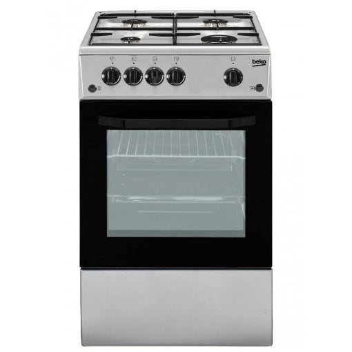 BEKO CSG42011FS CUCINA LIBERA INSTALLAZIONE CON PIANO COTTURA 4 FUOCHI GAS E FORNO 9500W 50X50