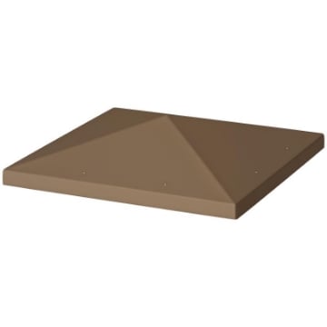 COPERTURA PER GAZEBO DA GIARDINO 3X3 M IN TESSUTO OXFORD 600D CON FORI DI DRENAGGIO MARRONE