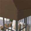 COPERTURA PER GAZEBO DA GIARDINO 3X3 M IN TESSUTO OXFORD 600D CON FORI DI DRENAGGIO MARRONE