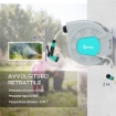 AVVOLGITUBO AUTOMATICO A PARETE E PORTATILE LUNGHEZZA 30+2 MT SISTEMA DI BLOCCO E 7 GETTI GRIGIO