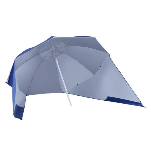 OMBRELLONE DA SPIAGGIA TONDO A TENDA 2 IN 1 210 X H222 CM COLORE BLU