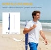 OMBRELLONE DA SPIAGGIA TONDO A TENDA 2 IN 1 210 X H222 CM COLORE BLU