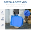 SDRAIO DA GIARDINO PIEGHEVOLE IN METALLO E TESSUTO 180 X 55 X 24 CM BLU
