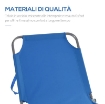 SDRAIO DA GIARDINO PIEGHEVOLE IN METALLO E TESSUTO 180 X 55 X 24 CM BLU