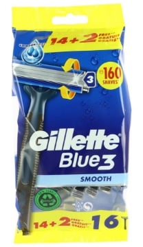  GILLETTE BLUE 3 RASOIO SMOOTH 160 RASATE 14+2