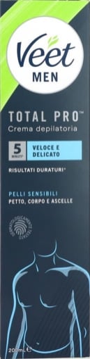 VEET FOR MEN CREMA DEPILATORIA 5MIN VELOCE E DELICATO PER PELLI SENSIBILI 200ML 