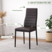 SEDIA IVY MARRONE SET 4PZ IN METALLO CON SEDUTA IMBOTTITA 53 X 46 X H97 CM