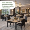 SEDIA IVY MARRONE SET 4PZ IN METALLO CON SEDUTA IMBOTTITA 53 X 46 X H97 CM