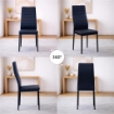 SEDIA IVY NERA SET4PZ IN METALLO CON SEDUTA IMBOTTITA 53 X 46 X H97 CM