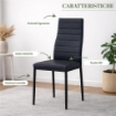 SEDIA IVY NERA SET4PZ IN METALLO CON SEDUTA IMBOTTITA 53 X 46 X H97 CM
