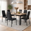 SEDIA IVY NERA SET4PZ IN METALLO CON SEDUTA IMBOTTITA 53 X 46 X H97 CM