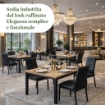SEDIA IVY NERA SET4PZ IN METALLO CON SEDUTA IMBOTTITA 53 X 46 X H97 CM