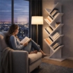 LIBRERIA ARIANE CON 8 RIPIANI IN DESIGN MODERNO BIANCA