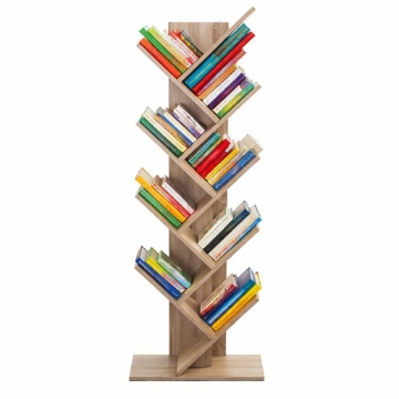 LIBRERIA ARIANE CON 8 RIPIANI IN DESIGN MODERNO NATURALE 50 X 25 X H141,5 CM