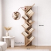 LIBRERIA ARIANE CON 8 RIPIANI IN DESIGN MODERNO NATURALE 50 X 25 X H141,5 CM