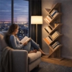 LIBRERIA ARIANE CON 8 RIPIANI IN DESIGN MODERNO NATURALE 50 X 25 X H141,5 CM
