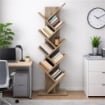 LIBRERIA ARIANE CON 8 RIPIANI IN DESIGN MODERNO NATURALE 50 X 25 X H141,5 CM
