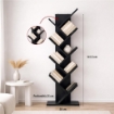 LIBRERIA ARIANE CON 8 RIPIANI IN DESIGN MODERNO GRIGIO SCURO