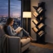 LIBRERIA ARIANE CON 8 RIPIANI IN DESIGN MODERNO GRIGIO SCURO