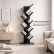 LIBRERIA ARIANE CON 8 RIPIANI IN DESIGN MODERNO GRIGIO SCURO
