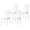 SET 4 SEDIE IVY BIANCA  IN METALLO CON SEDUTA IMBOTTITA 53 X 46 X H97 CM 