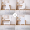SET 4 SEDIE IVY BIANCA  IN METALLO CON SEDUTA IMBOTTITA 53 X 46 X H97 CM 