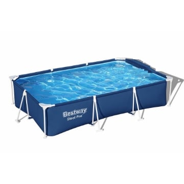 BESTWAY PISCINA FUORI TERRA STEEL PRO RETTANGOLARE 300 X 201 X 66 CM BLU
