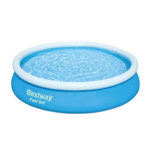 BESTWAY PISCINA FAST SET GONFIABILE 76L X 366L X 366H CM CAPACITÀ 5377 FUORI TERRA AZZURRA MODELLO TONDO 