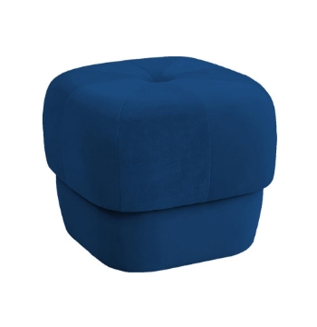 POUF DA ARREDAMENTO IN VELLUTO LISCIO H38X40X40 CM COLOR BLU