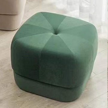 POUF DA ARREDAMENTO IN VELLUTO LISCIO H38X40X40 CM COLOR VERDE