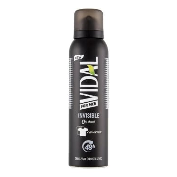 VIDAL UOMINI INVISIBLE DEO SPRAY DERMOTESTATO 0% ALCOOL 150 ML
