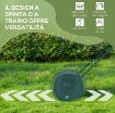 RULLO PER PRATO DA 63L DI CAPACITÓ CON LAMA RASCHIANTE, IN METALLO, 123X58X40 CM, VERDE SCURO