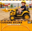 RUSPA ELETTRICA PER BAMBINI 3-6 ANNI MARCHIO UFFICIALE CATERPILLAR 12V CON TELECOMANDO, GIALLO