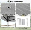 GAZEBO DA ESTERNO AD ALTEZZA REGOLABILE CON ZANZARIERE IN METALLO E TESSUTO OXFORD 3.3X3.3X2.8 M GRIGIO SCURO
