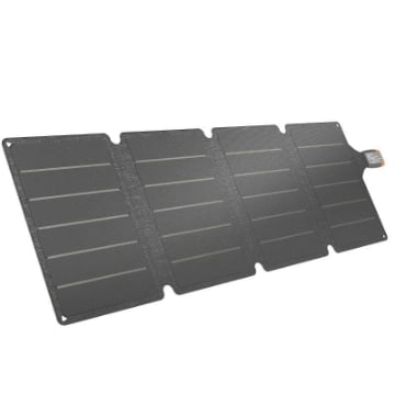 CARICABATTERIA SOLARE 36W PIEGHEVOLE CON ATTACCO TIPO-C, IMPERMEABILE IP67 IN ETFE, GRIGIO