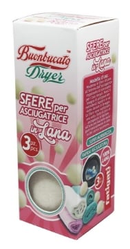 SFERE PER ASCIUGATRICE IN LANA PER UNA RAPIDA ASCIUGATURA 3PZ 