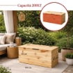 CASSAPANCA CONTENITORE REALIZZATA IN LEGNO DI PINO 100 X 40 X H50 CM